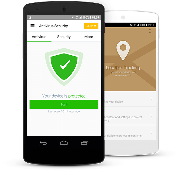 Dispositivos móviles protegidos por Avira