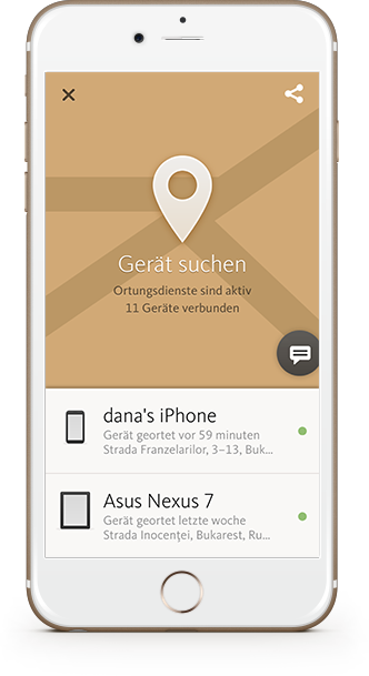 Avira Smartphone-Ortung