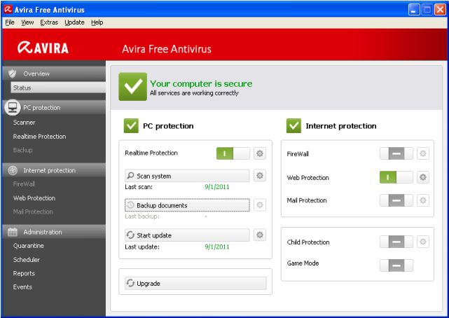 Click to view Avira Free Antivirus 12.0.0.1125 screenshot