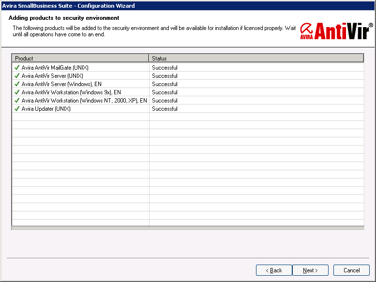 Click to view Avira SmallBusiness Suite 2.6.0.1 screenshot