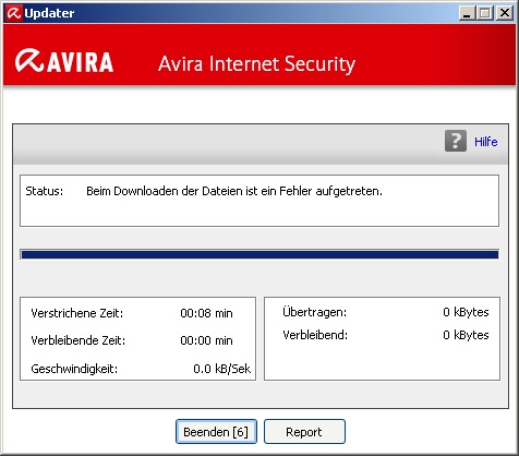 Updater Fehlermeldung