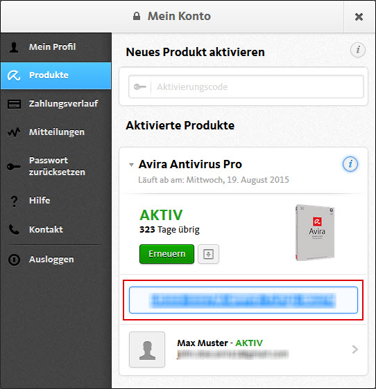 Wie kann ich meinen Avira Aktivierungscode zurückbekommen, wenn ich ihn verloren habe?