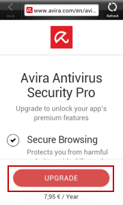 ... can I purchase and install Avira Antivirus Security Pro for Android
