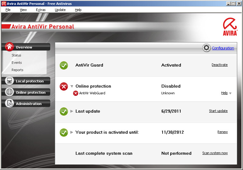 Avira AntiVir Personal - 概要