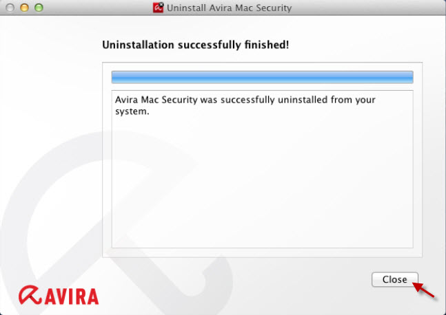 mac uninstall completed