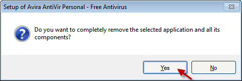 Configurazione di Avira AntiVir Personal - Rimozione