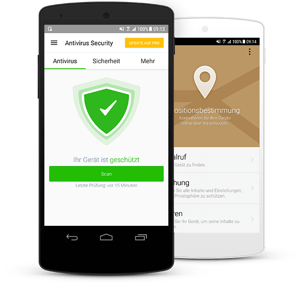 Mobile Geräte geschützt durch Avira