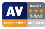 Advanced+ für Avira AntiVir Premium im Test von AV-Comparatives, August 2010