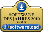 Logo softwareload: Gold in der Kategorie 'Software des Jahres 2010'