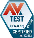 Logo AV-Test.org: Avira Premium Security Suite zertifiziert