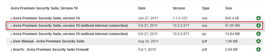 Avira Premium Security Suite,版本 10(无 Internet 连接)