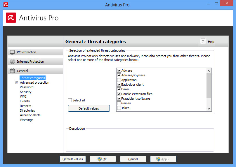 What Do The Options In Extended Threat Categories Mean
