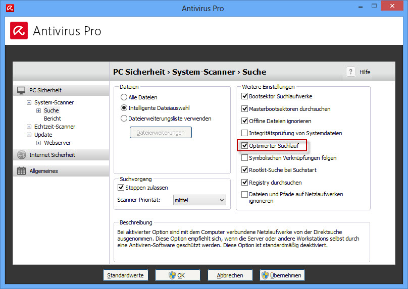 antivirus-pro_system-scanner_optimierter-suchlauf-aktivieren_de