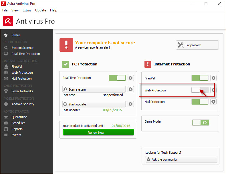 antivirus-pro_disable-web-potection_en