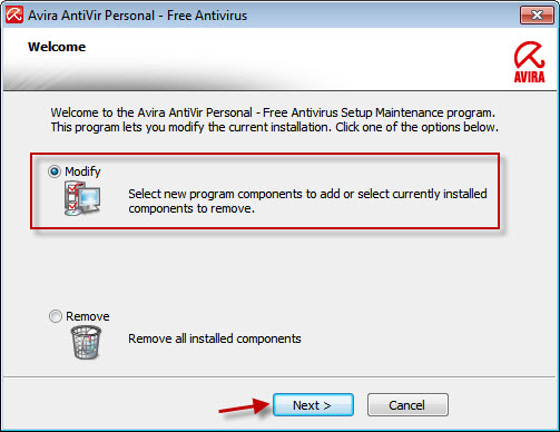 Avira AntiVir Personal – 수정