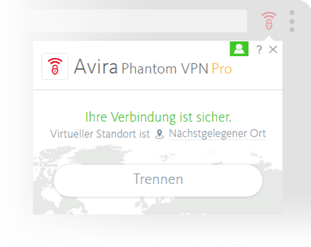 Avira Phantom VPN Browsers Screenshot
