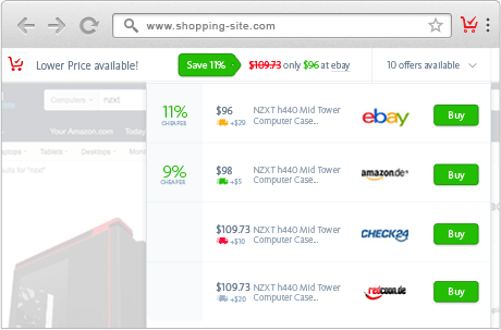 Herramienta de comparación de precios - Avira Safe Shopping