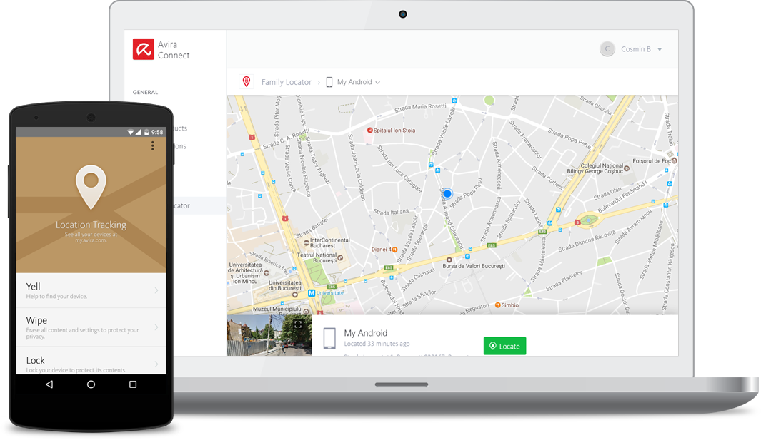 Localizar celular pelo avira